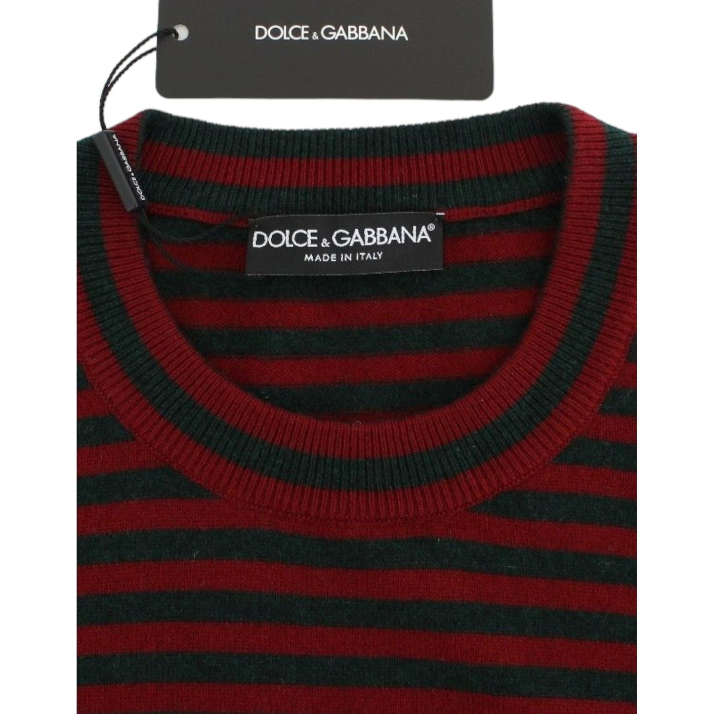 Dolce & Gabbana Elegant Striped Cashmere Crewneck Sweater Dolce & Gabbana