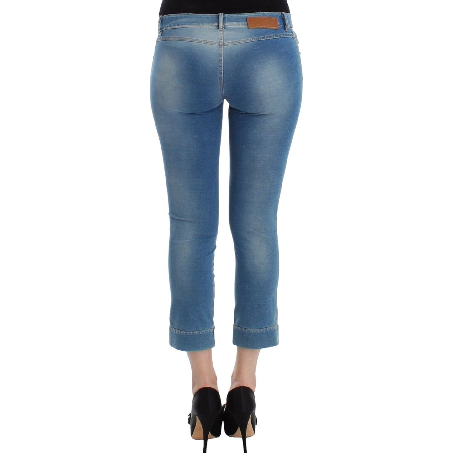 Ermanno Scervino Chic Blue Capri Jeans for Elegant Summers Jeans & Pants Ermanno Scervino