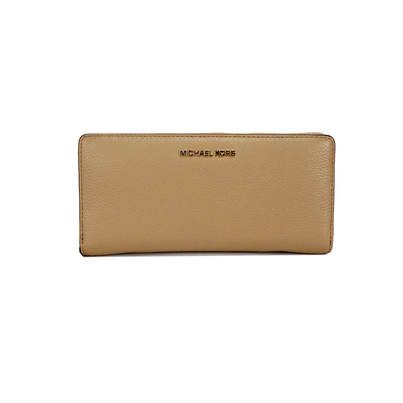 Michael Kors Jet Set Travel Large Camel Leather Continental Wristlet Wallet Michael Kors