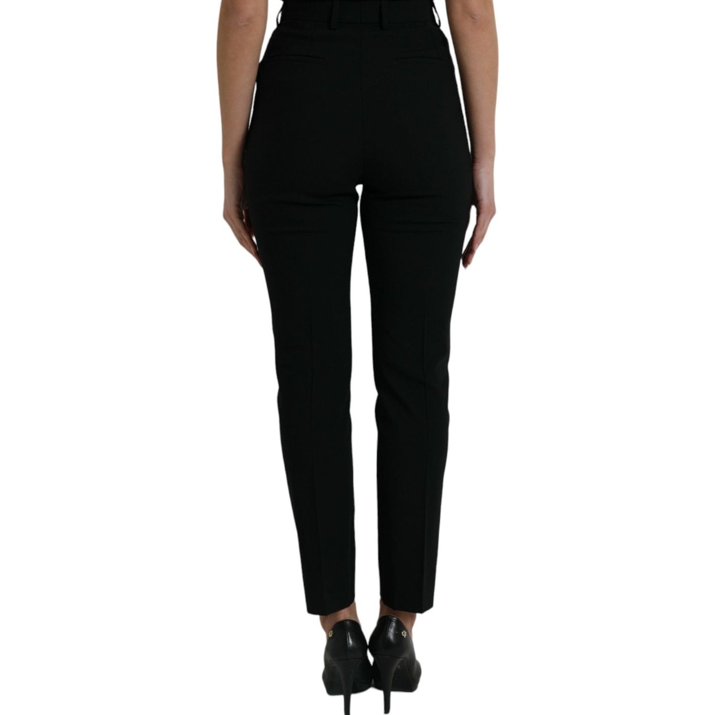 Dolce & Gabbana Elegant High Waist Tapered Wool Pants Dolce & Gabbana