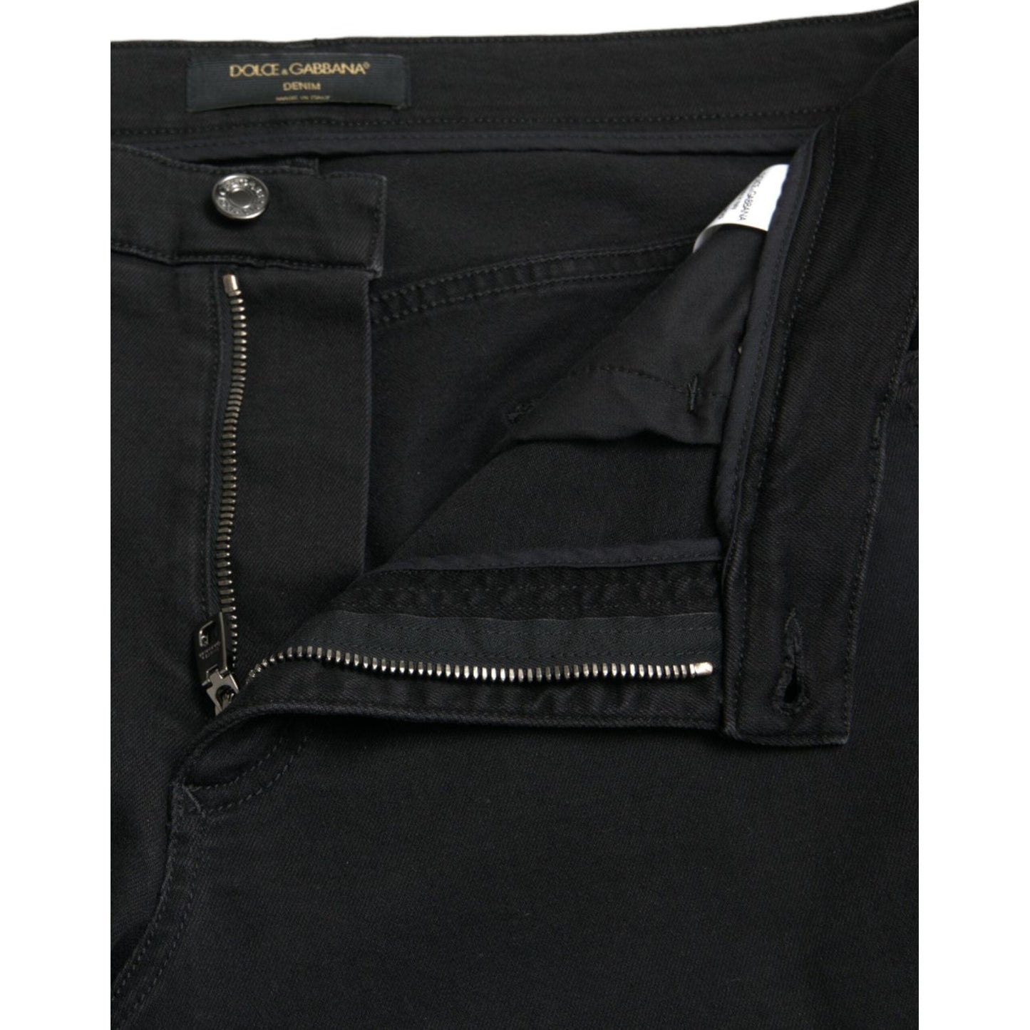 Dolce & Gabbana Elegant High Waist Black Stretch Jeans Dolce & Gabbana