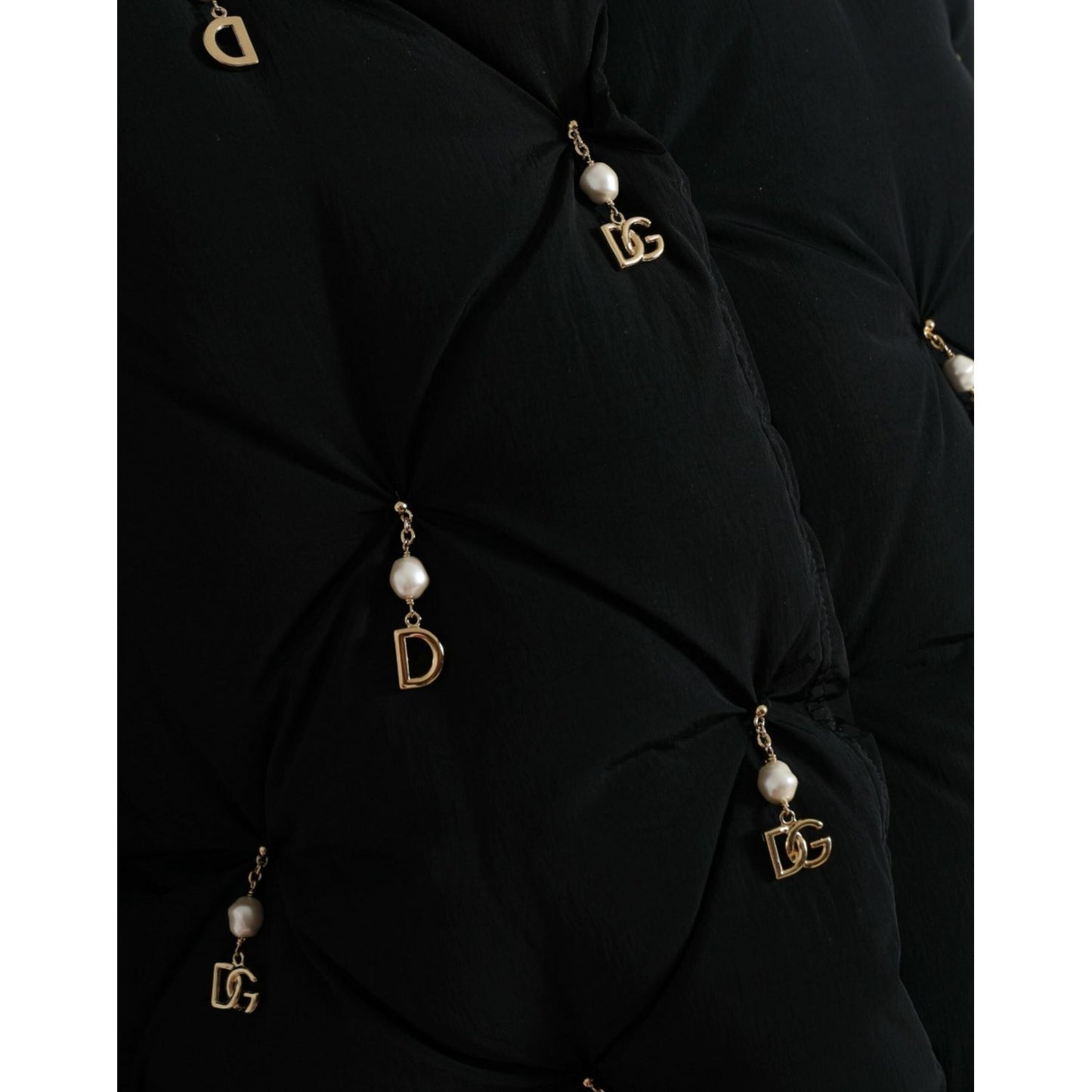 Dolce & Gabbana Black Embellished Quilted Shell Bomber Jacket Dolce & Gabbana