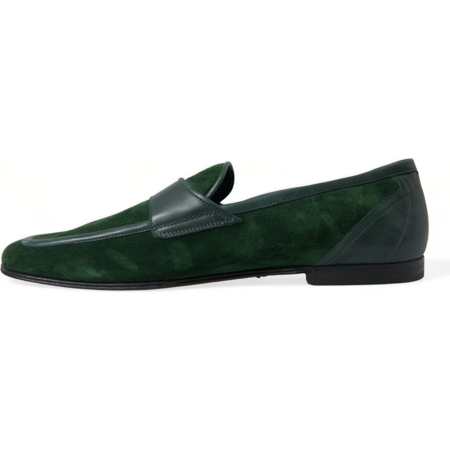 Dolce & Gabbana Emerald Velvet Leather Loafers for Men Dolce & Gabbana