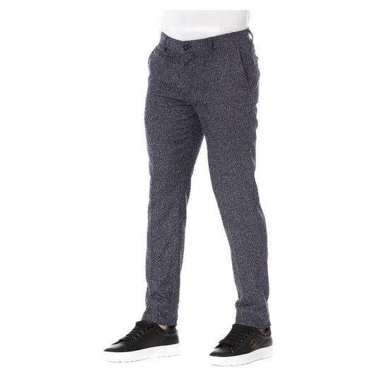 Trussardi Black Cotton Men Trousers Trussardi