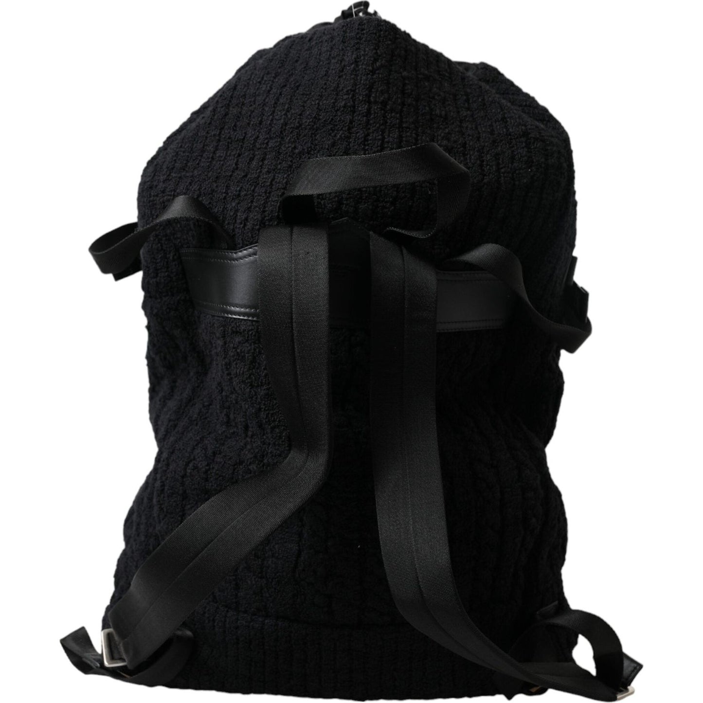 Dolce & Gabbana Elegant Tricot Wool-Blend Backpack in Black Dolce & Gabbana