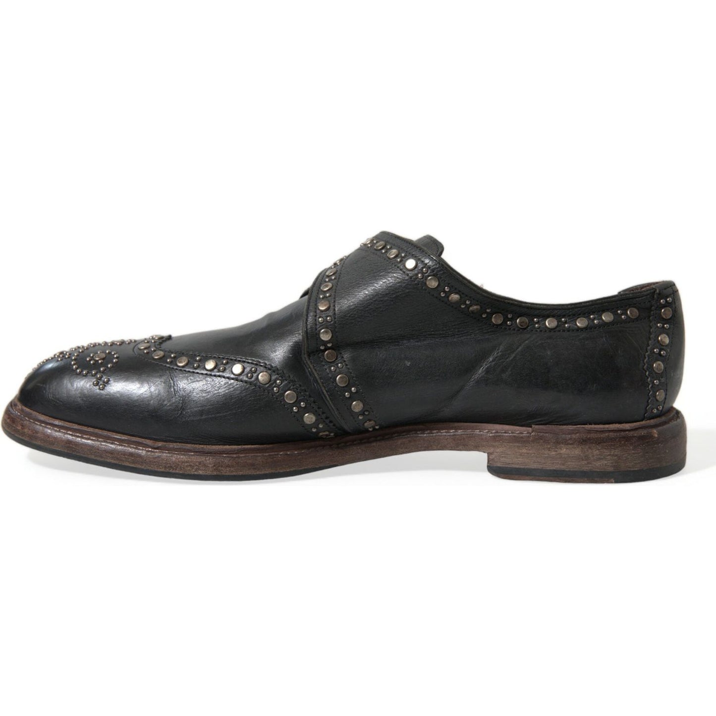 Dolce & Gabbana Elegant Calfskin Leather Monk Straps Dolce & Gabbana