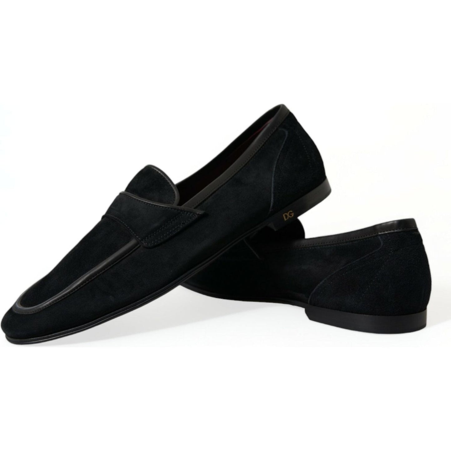 Dolce & Gabbana Elegant Velvet Black Loafers for Men Dolce & Gabbana