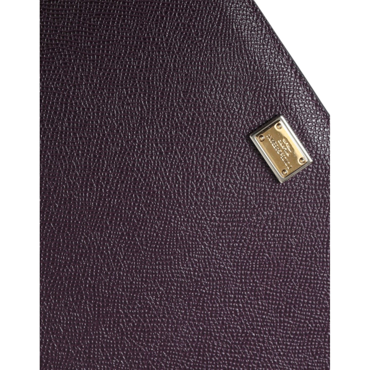 Dolce & Gabbana Elegant Leather Tablet Pouch in Rich Brown Dolce & Gabbana