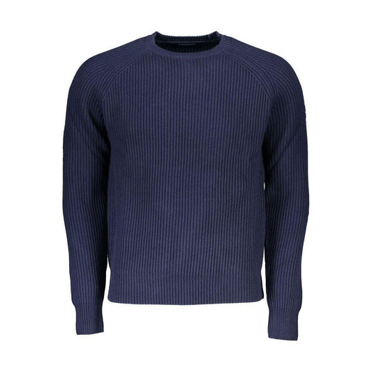 North Sails Blue Cotton Men Sweater North Sails