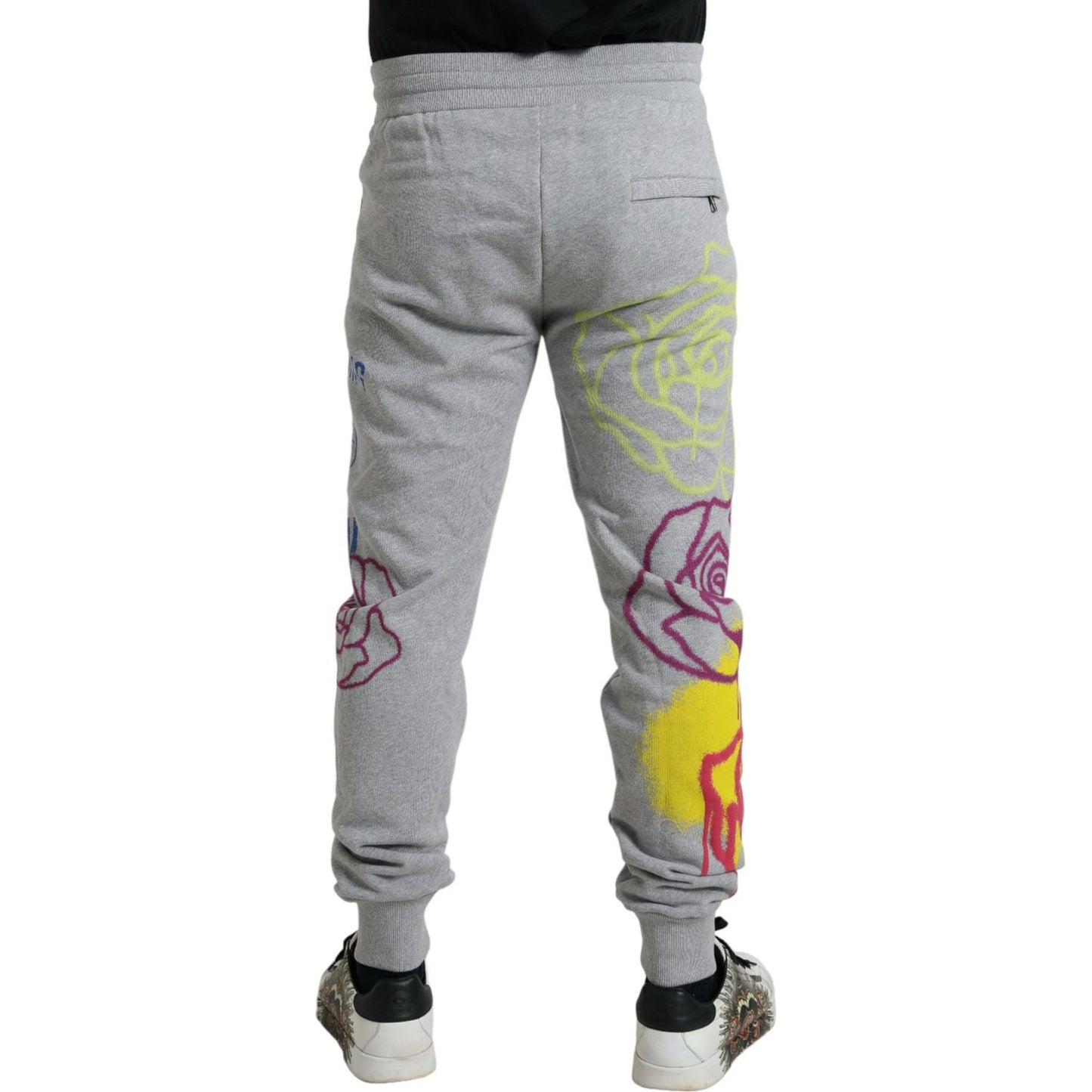 Dolce & Gabbana Chic Grey Skinny Cotton Joggers Dolce & Gabbana