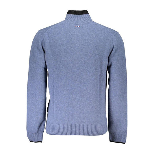 Napapijri Blue Fabric Men Sweater Napapijri