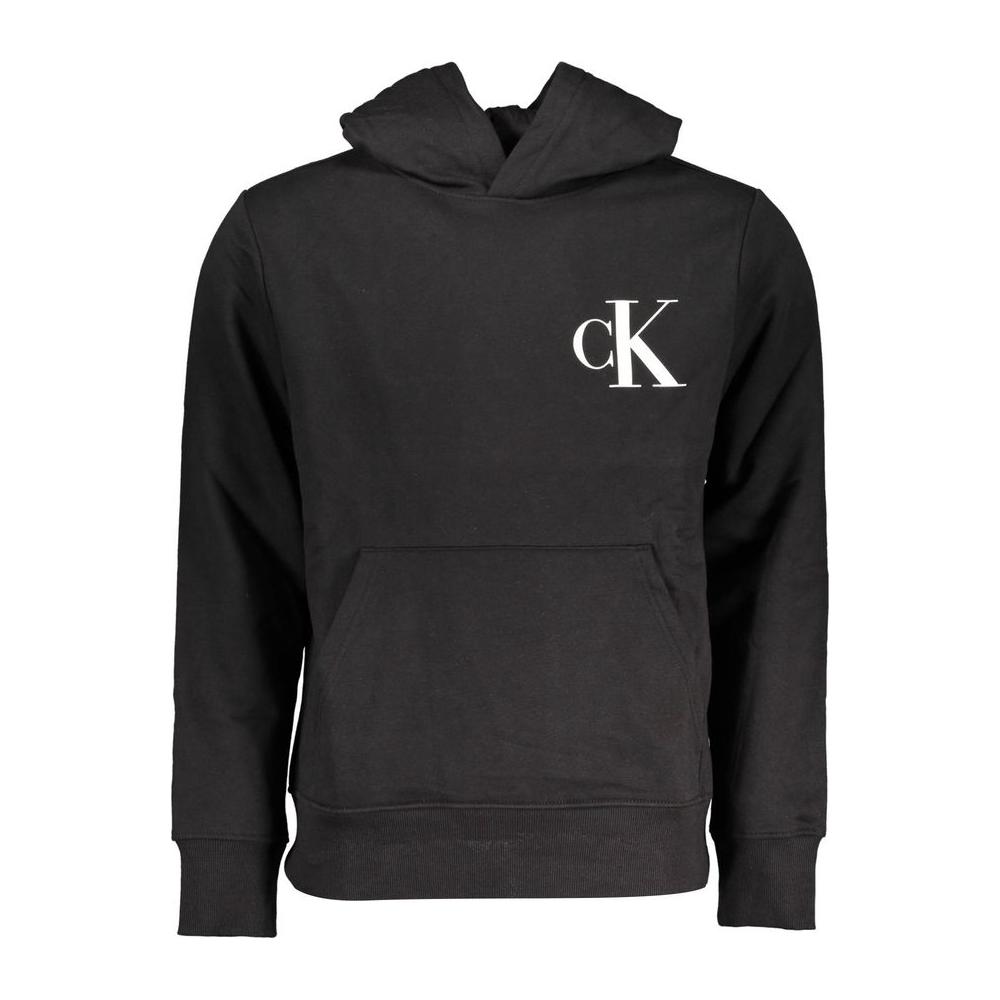 Calvin Klein Sleek Black Hooded Sweatshirt with Fleece Lining Calvin Klein