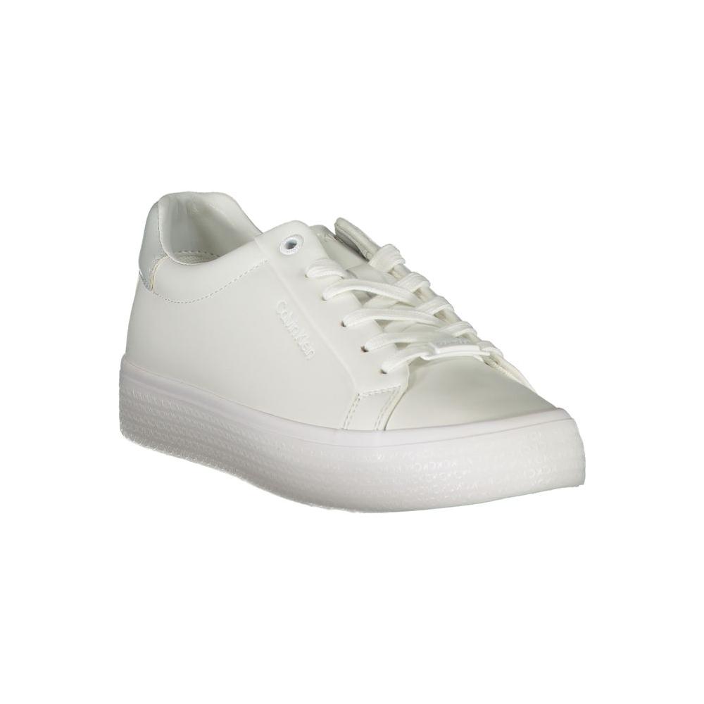 Calvin Klein Elegant White Sneakers with Contrast Detailing Calvin Klein