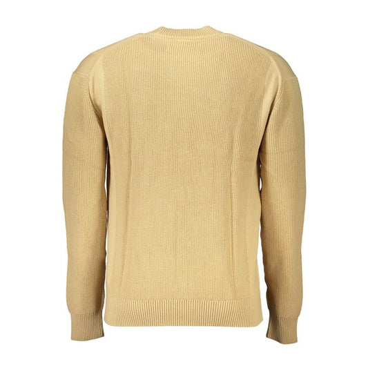 Calvin Klein Chic Beige Crew Neck Cotton Sweater Calvin Klein