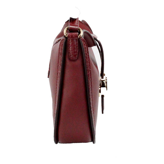 Michael Kors Gabby Small Dark Cherry Leather Foldover Hobo Crossbody Bag Michael Kors