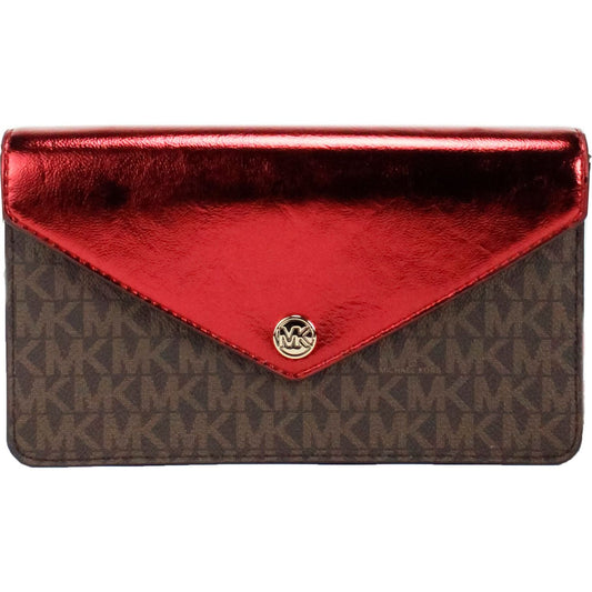 Michael Kors Jet Set Travel Crimson Small Flap Clutch Crossbody Bag Michael Kors