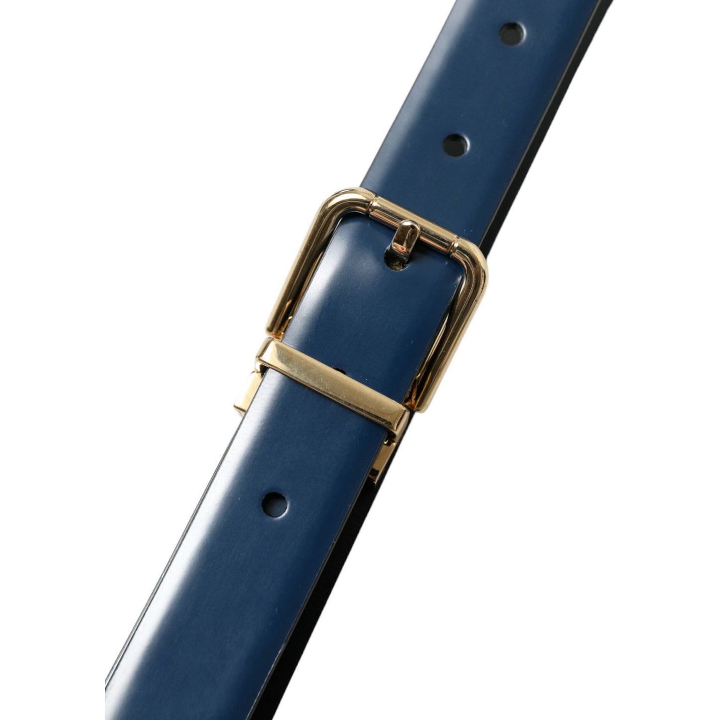 Dolce & Gabbana Elegant Blue Calf Leather Belt Dolce & Gabbana