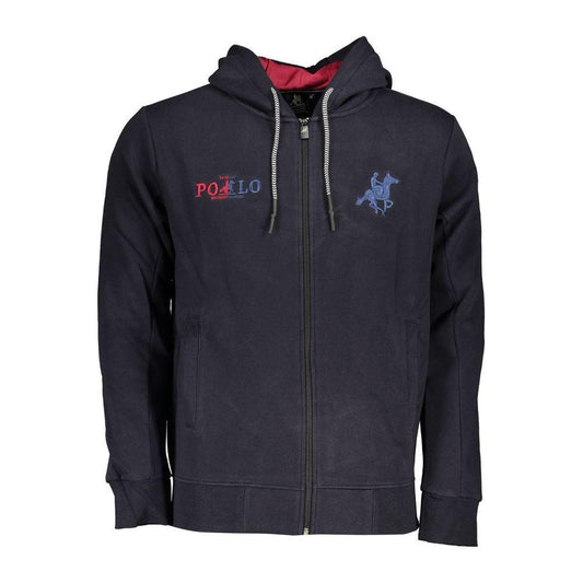 U.S. Grand Polo Chic Blue Hooded Fleece Sweatshirt U.S. Grand Polo