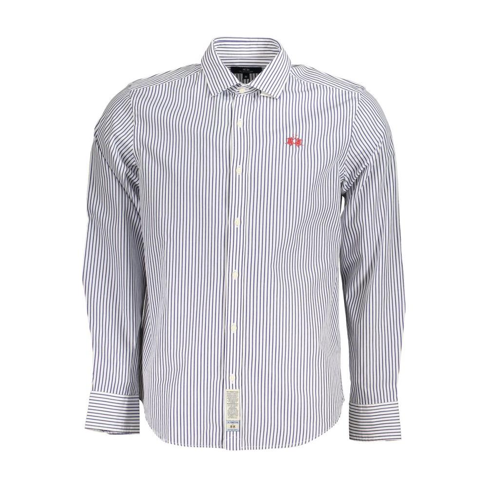 La Martina Elegant Long-Sleeved Striped Shirt for Men La Martina