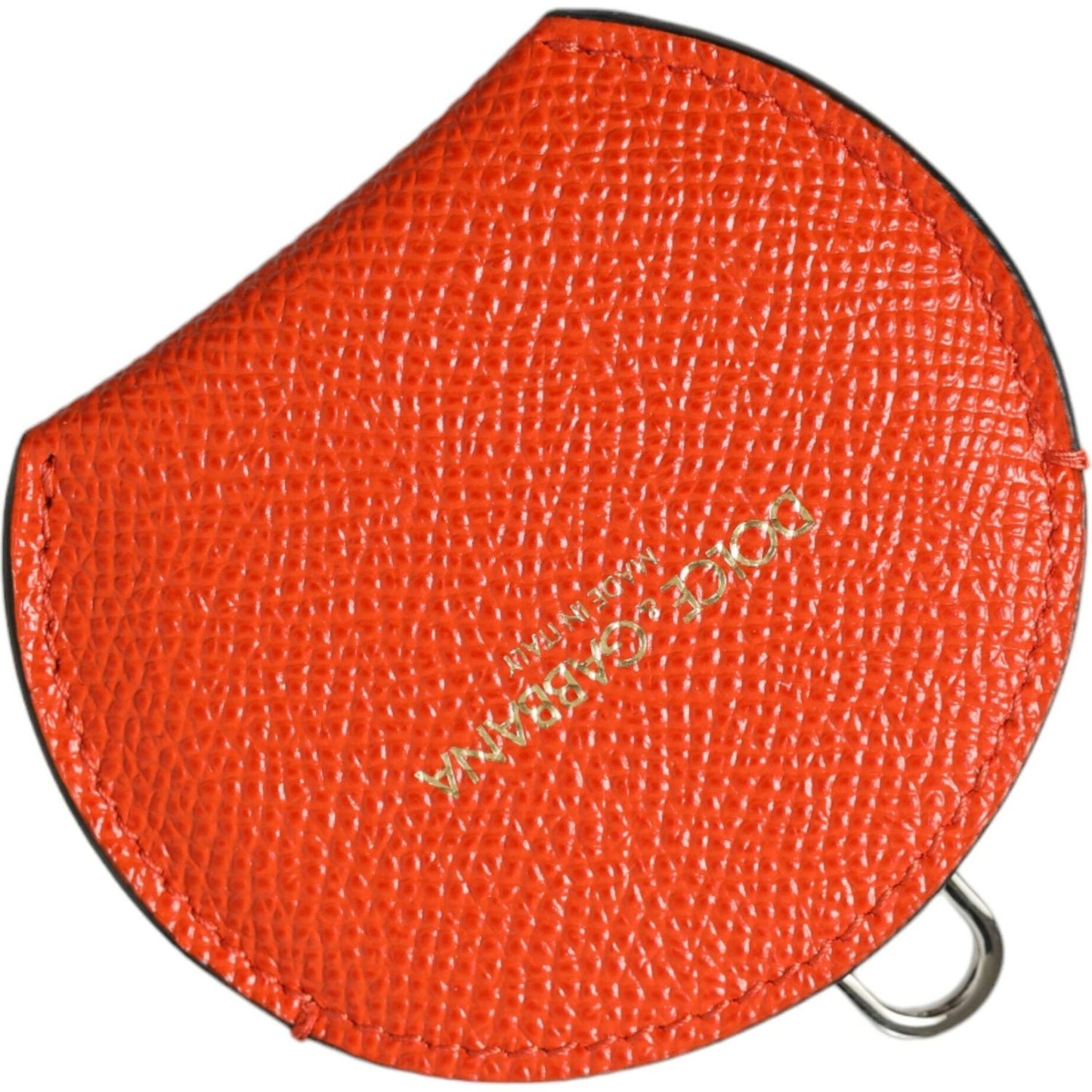 Dolce & Gabbana Elegant Orange Leather Mirror Holder Dolce & Gabbana