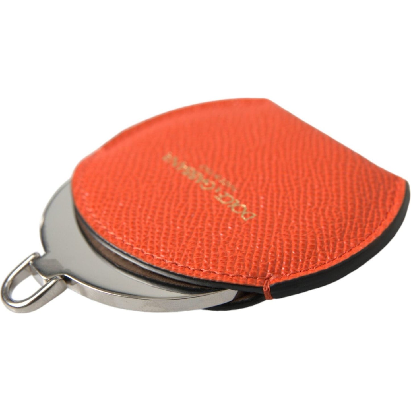 Dolce & Gabbana Elegant Orange Leather Mirror Holder Dolce & Gabbana