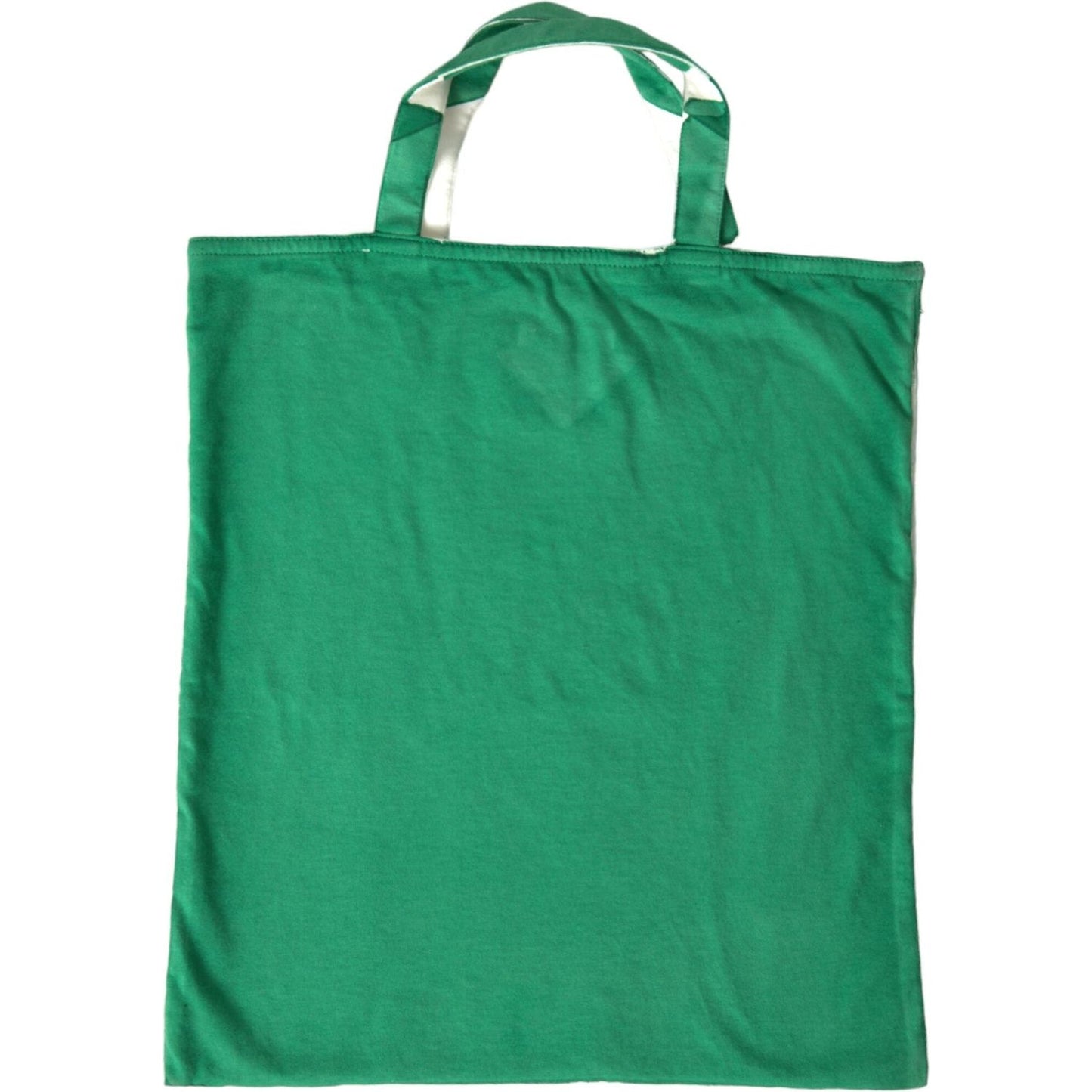 Prada Green Jersey Fabric Logo Shoulder Shopping Tote Shopping Bag Prada