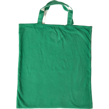 Prada Green Jersey Fabric Logo Shoulder Shopping Tote Shopping Bag Prada