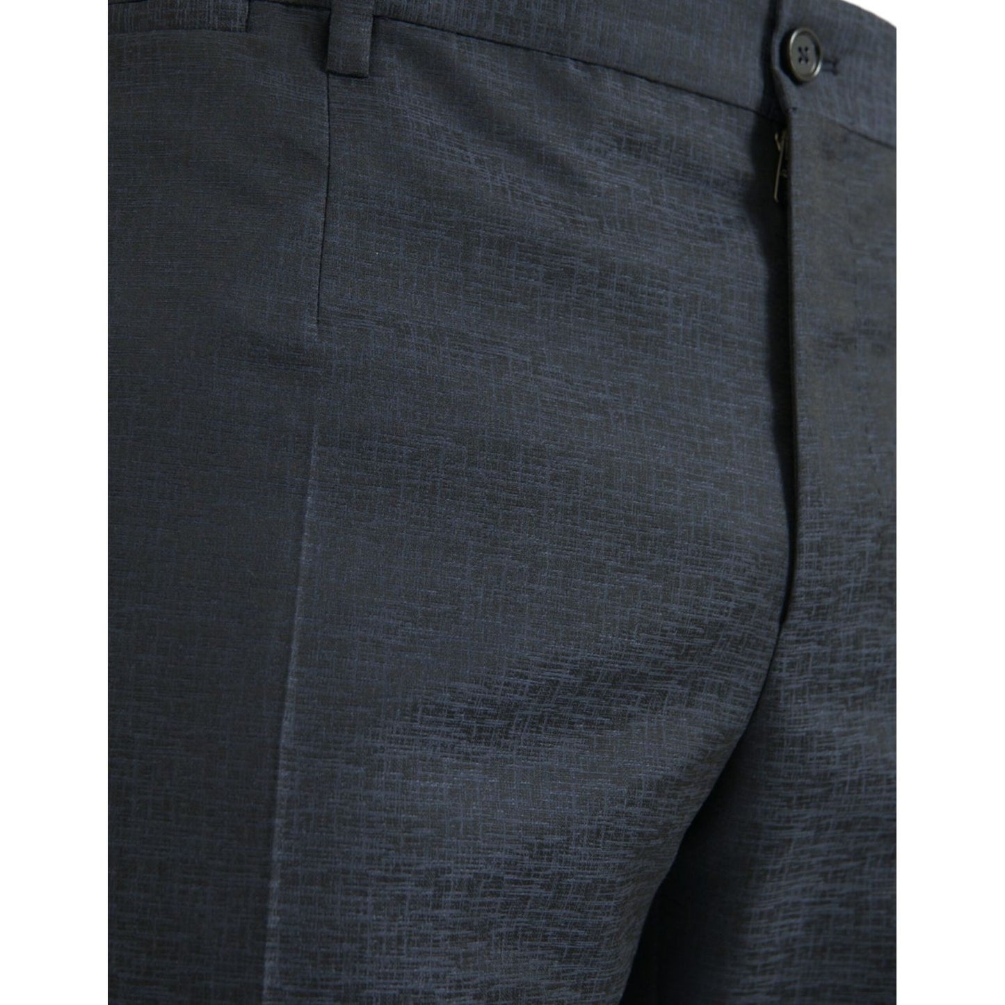 Dolce & Gabbana Blue Wool Men Skinny Dress Pants Dolce & Gabbana