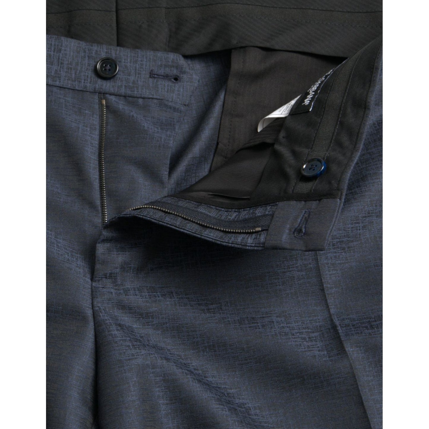 Dolce & Gabbana Blue Wool Men Skinny Dress Pants Dolce & Gabbana