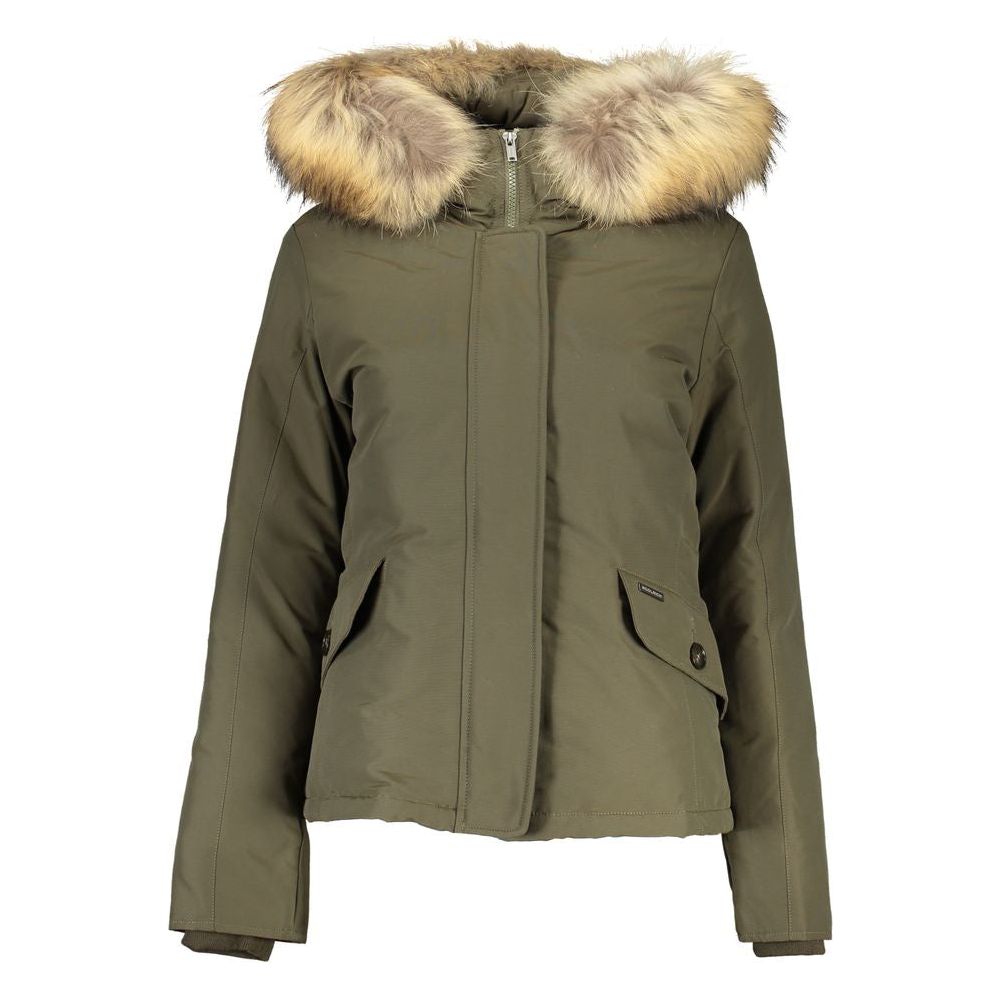 Woolrich Green Cotton Jackets & Coat Woolrich