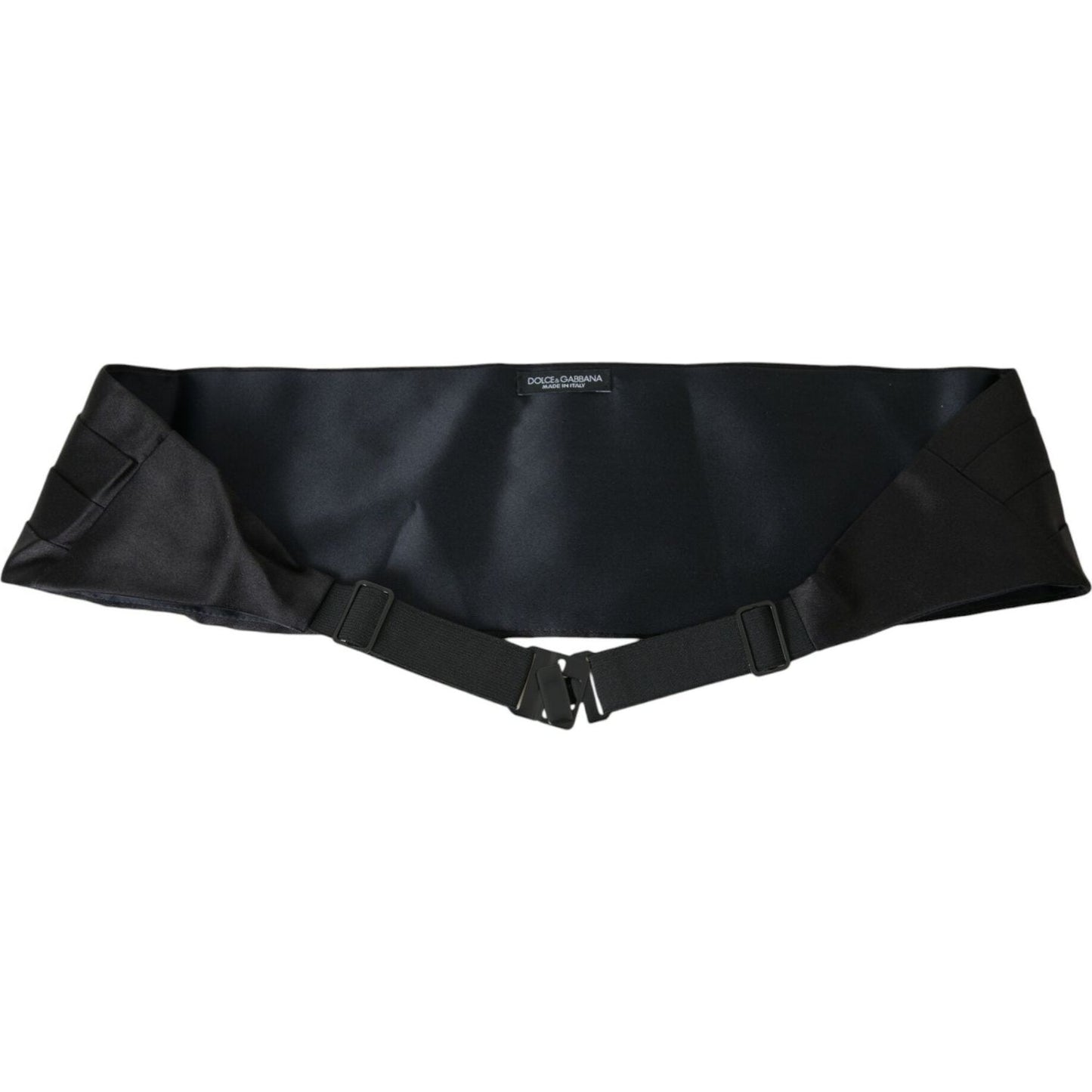 Dolce & Gabbana Black Men Wide Waist Silk Belt Cummerbund Dolce & Gabbana