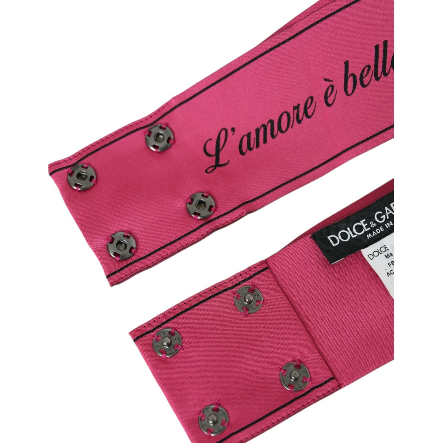 Dolce & Gabbana Pink L'Amore E'Bellezza Waist Belt Dolce & Gabbana