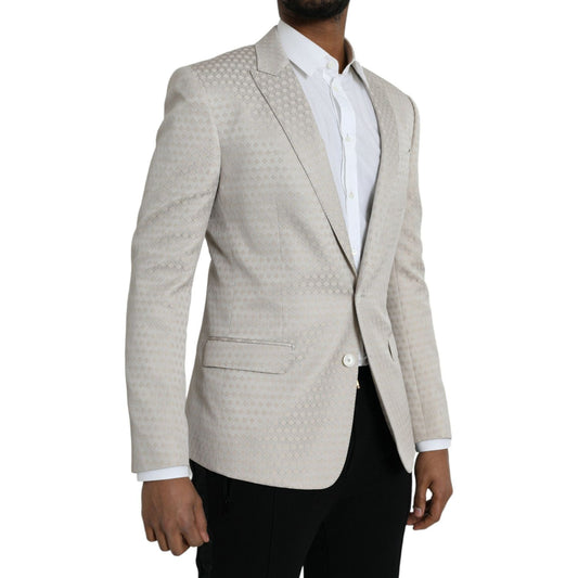 Dolce & Gabbana Beige MARTINI Single Breasted Coat Blazer Dolce & Gabbana