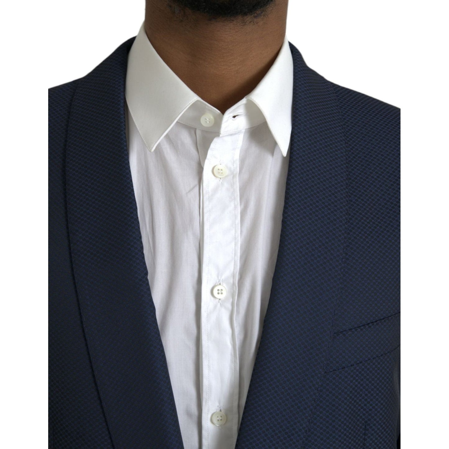 Dolce & Gabbana Blue MARTINI Shawl Single Breasted Blazer Dolce & Gabbana