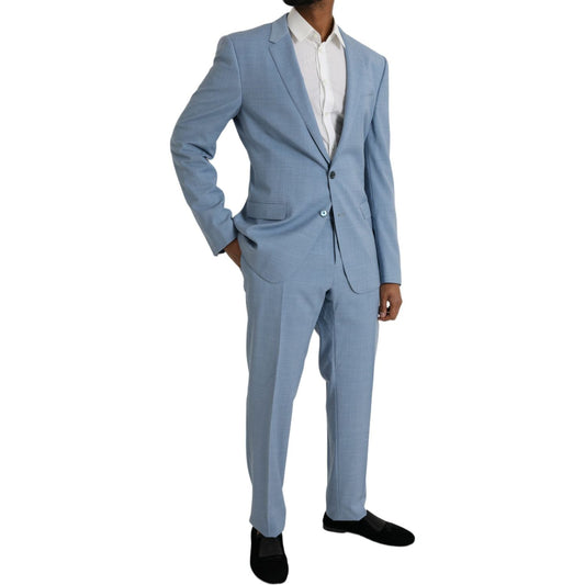 Dolce & Gabbana Light Blue Polyester MARTINI Formal 2 Piece Suit Dolce & Gabbana