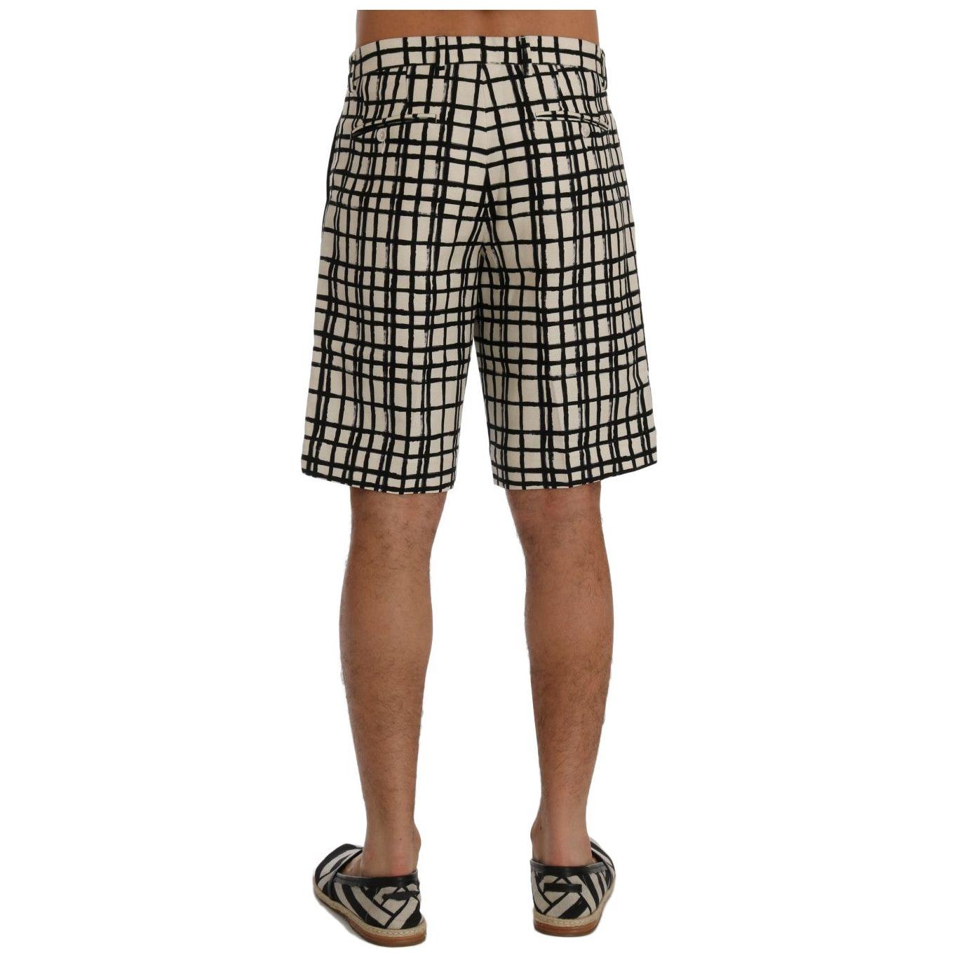 Dolce & Gabbana Elegant Striped Cotton-Linen Shorts Dolce & Gabbana