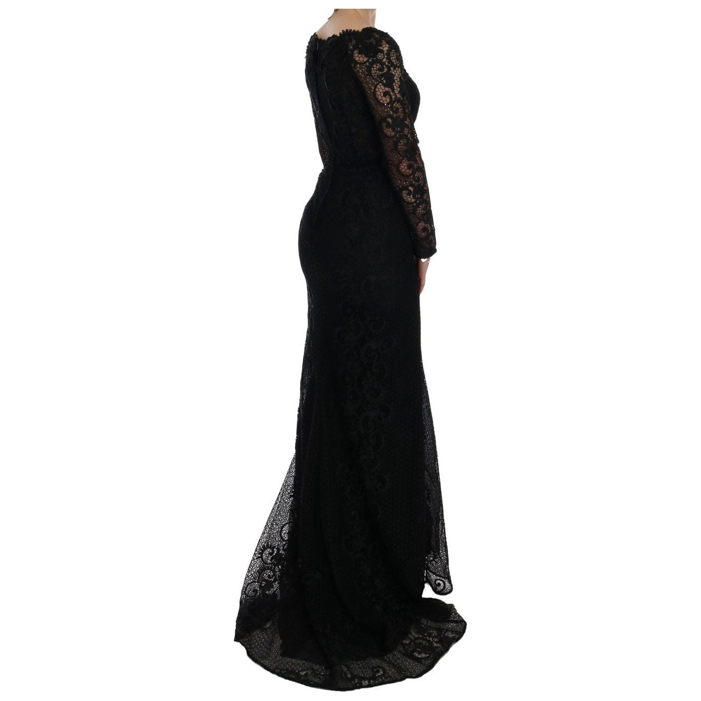 Dolce & Gabbana Elegant Full Length Black Sheath Maxi Dress Dolce & Gabbana