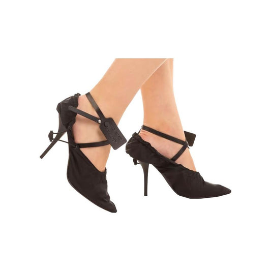 Off-White Chic Black Calfskin Pumps With Opaque Heel Off-White