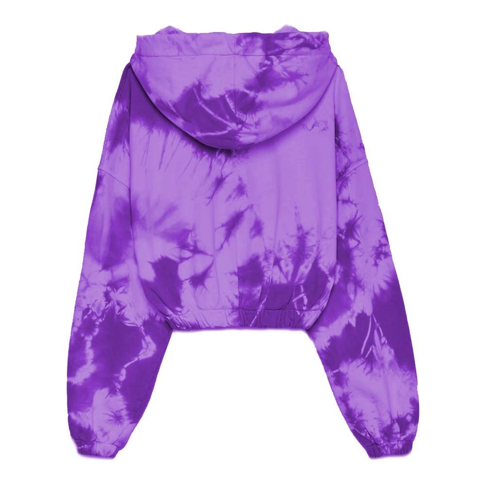 Hinnominate Elegant Purple Hooded Sweatshirt with Logo Print Hinnominate