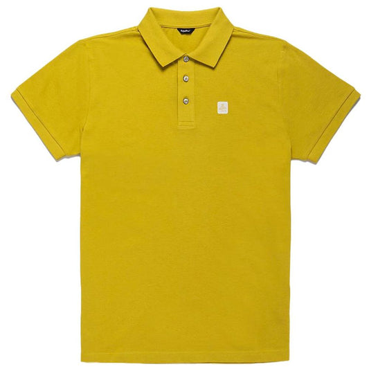 Refrigiwear Yellow Cotton Men Polo Refrigiwear