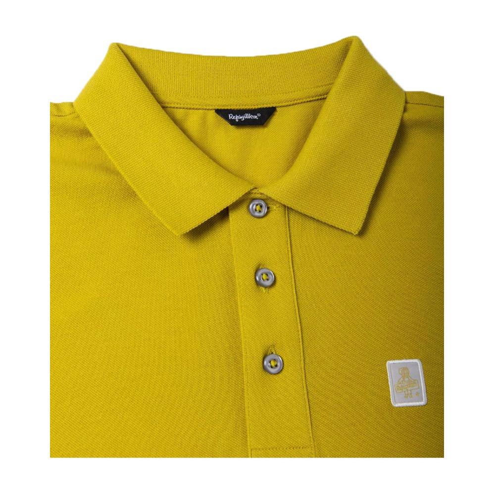 Refrigiwear Yellow Cotton Men Polo Refrigiwear