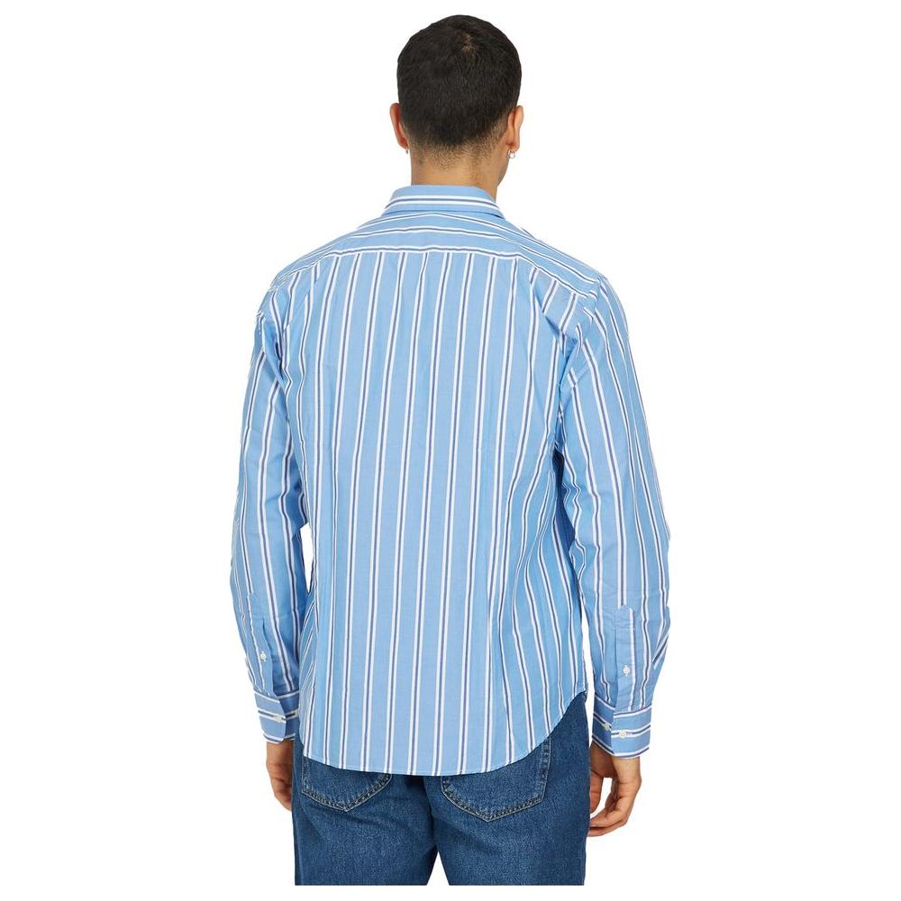 La Martina Elegant Striped Cotton Poplin Shirt La Martina