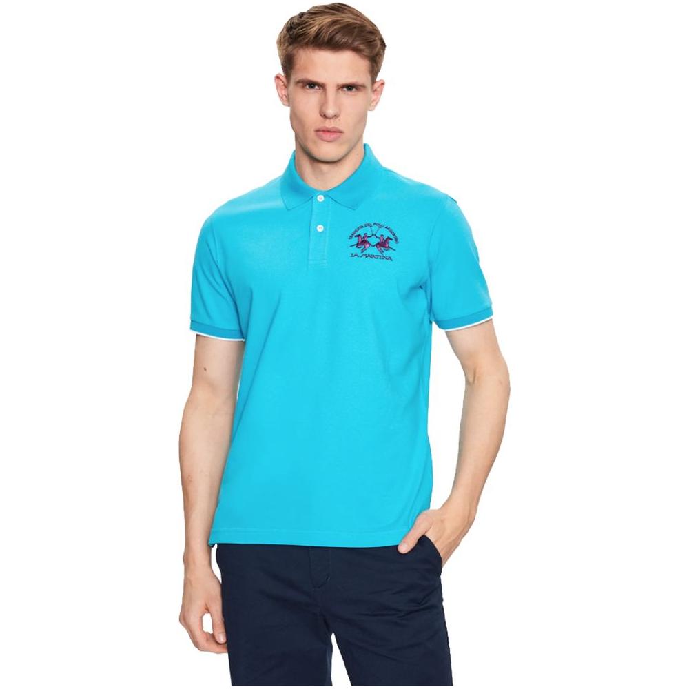 La Martina Elegant Stretch Cotton Pique Polo Shirt La Martina