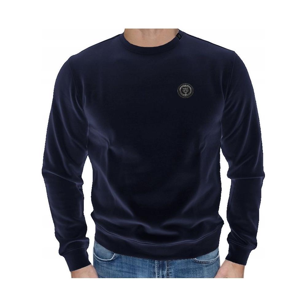 Plein Sport Blue Cotton Men's Sweater Plein Sport