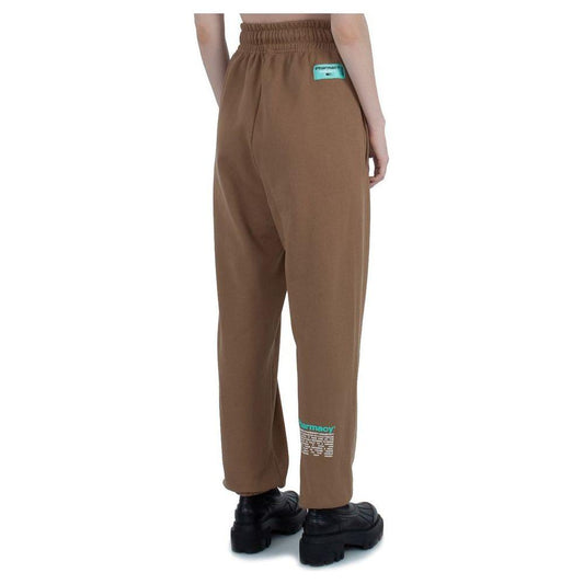 Pharmacy Industry Brown Cotton Women's Trouser Pharmacy Industry