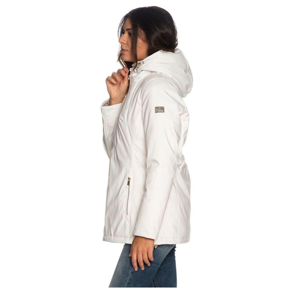 Yes Zee White Polyester Women Jacket Yes Zee