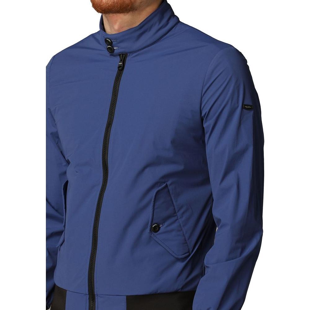 Refrigiwear Elegant Blue Bielastic Bomber Jacket Refrigiwear