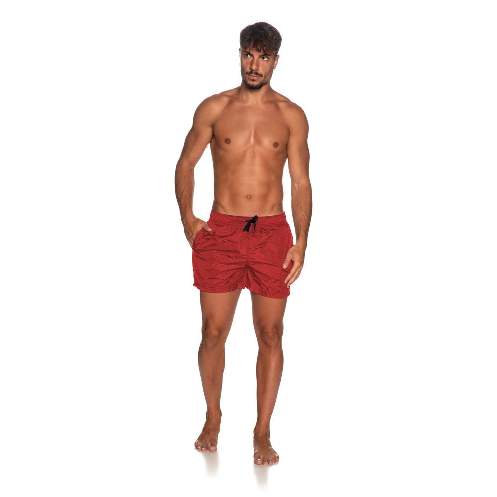 Refrigiwear Red Nylon Men Swimwear Refrigiwear