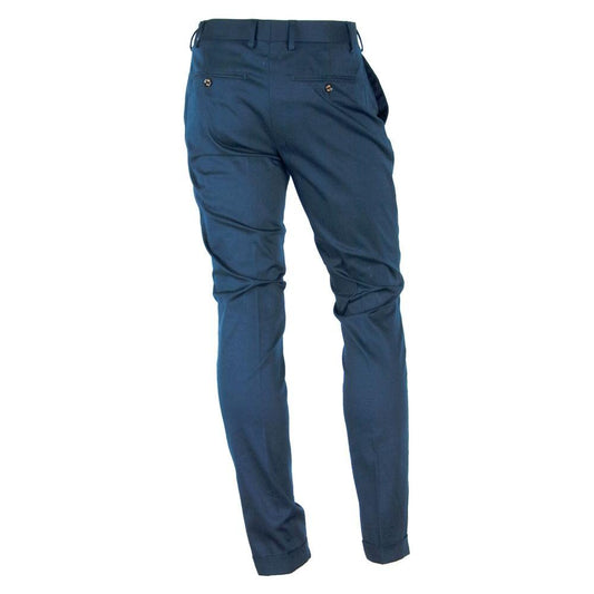 Made in Italy Elegant Summer Cotton Blend Trousers Made in Italy