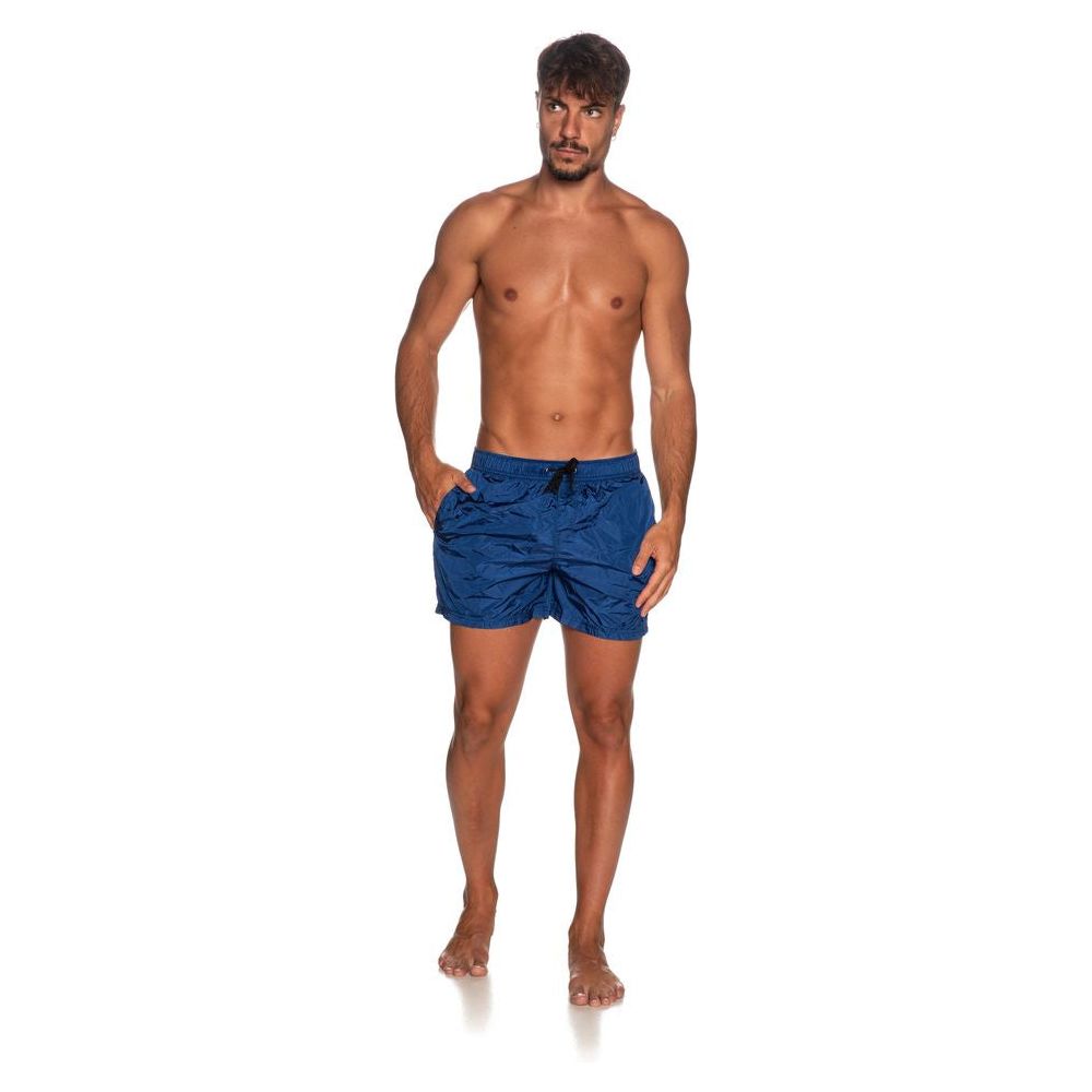 Refrigiwear Blue Nylon Men's Swimsuit Refrigiwear